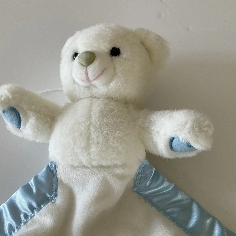 Crazy Mountain‎ Imports My Name Is Hugs White Teddy Bear Baby Security Blanket